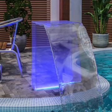 Fantana de piscina cu LED-uri RGB, acril, 51 cm de la VidaXL