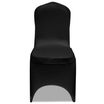 Set huse elastice pentru scaune 50 buc. negru de la VidaXL