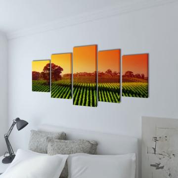 Set tablouri panza imprimeu camp 200 x 100 cm de la VidaXL