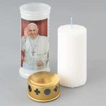 Lumanare alba Lumino L40 - candela - Papa Francisc