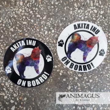 Sticker auto Akita Inu - diverse modele de la Arhi Ecus Srl