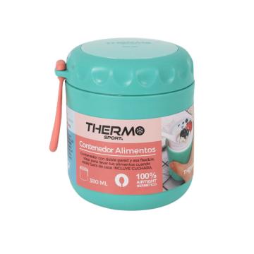 Caserola termica, capac ermetic, 380 ml, Thermosport, verde de la Plasma Trade Srl (happymax.ro)