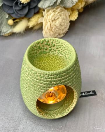 Lampa aromaterapie, verde din ceramica de la Myri Montaggi Srl