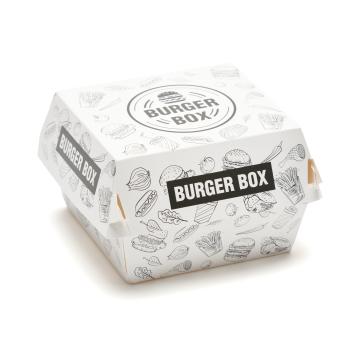 Cutie carton imprimat pentru hamburger - medie