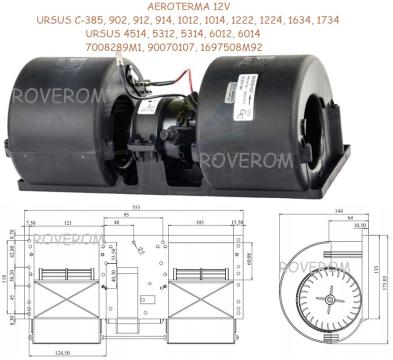 Aeroterma/ventilator 12V, Ursus C-385, 4512, 4514, Zetor