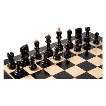 Piese Staunton 5 Zagreb cu tabla pliabila negru artar de la Chess Events Srl