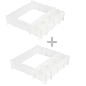 Set 2 separatoare pentru sertare, alb de la Plasma Trade Srl (happymax.ro)