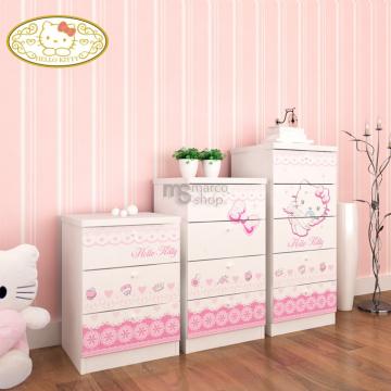Comoda pentru copii sertare Hello Kitty de la Marco Mobili Srl
