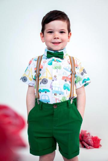 Costum ocazie Damian - verde (1-4 ani)
