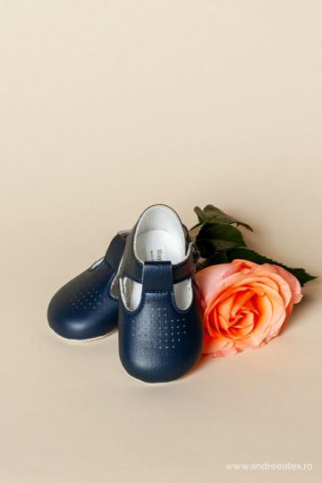 Pantofi botez B 625 - bleumarin
