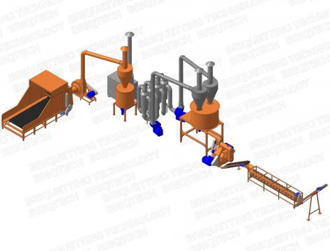Linie productie peleti 600 - 800 kg/ora matrita inelara de la Agro Bio Brichet Srl