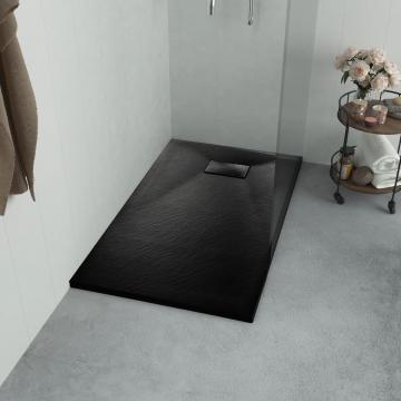 Cadita de dus, negru, 90 x 70 cm, SMC de la VidaXL