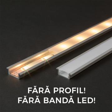 Ecran opal pentru profil aluminiu LED - 1000 mm de la Rykdom Trade Srl