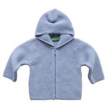 Pulover bumbac baieti, Cardigan bebelusi, bleu, uni de la A&P Collections Online Srl-d