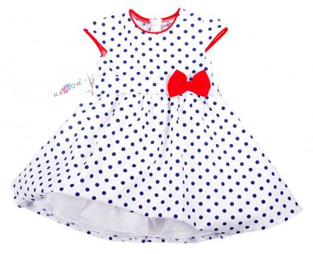 Rochita eleganta cu buline, Polka, alb de la A&P Collections Online Srl-d