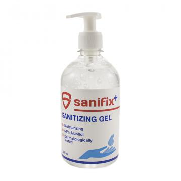 Gel dezinfectant pentru maini, cu dozator, Sanifix+ 500 ml de la Rykdom Trade Srl