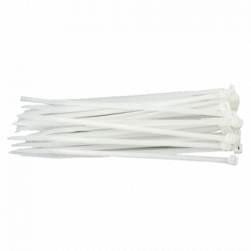 Coliere de plastic albe, 250x3,5 (100 buc.) SEL.2.216 de la Big It Solutions