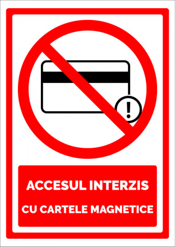 Indicator pentru accesul interzis cu cartele magnetice