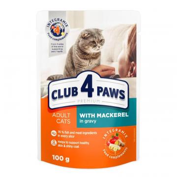 Hrana plic pisica macrou in sos 100g - Club 4 Paws