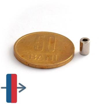Magnet neodim inel 4 x 2 x 6 mm diametral de la Magneo Smart