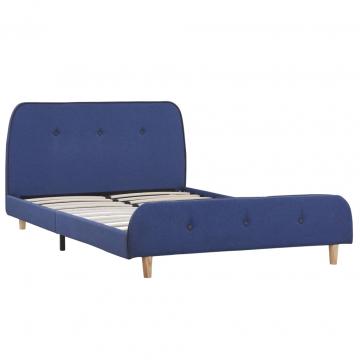 Cadru de pat, albastru, 120 x 200 cm, material textil de la VidaXL