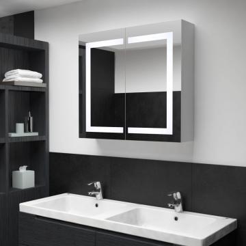 Dulap de baie cu oglinda si LED, 80 x 12,2 x 68 cm de la VidaXL
