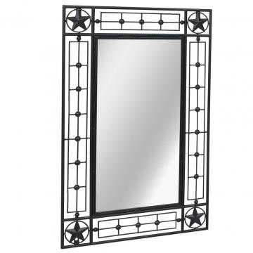 Oglinda de perete, negru, 50 x 80 cm, dreptunghiular de la VidaXL