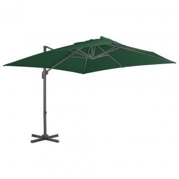 Umbrela de exterior cu baza portabila, verde de la VidaXL