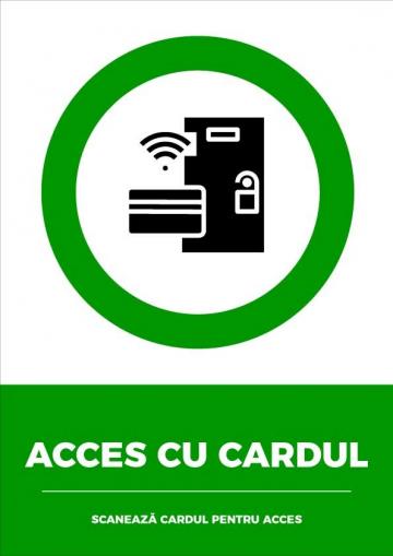 Indicator acces cu cardul scaneaza cardul pentru acces