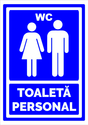 Indicator albastru toaleta personal