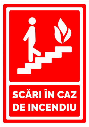 Indicator pentru scari in caz de incendiu