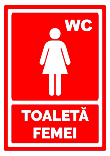 Indicator rosu toaleta pentru femei de la Prevenirea Pentru Siguranta Ta G.i. Srl