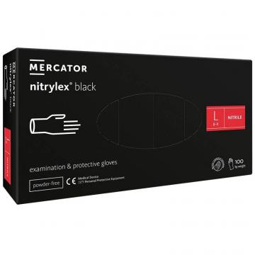 Manusi nitril negre Mercator Nitrylex L de la Geoterm Office Group Srl