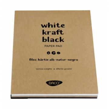 Bloc A4 alb-natur-negru 60 file Daco BD403