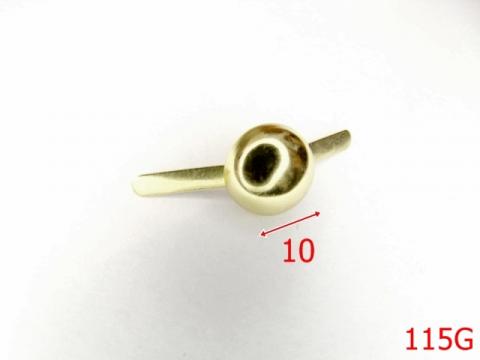 Piciorus metalic 10 mm gold 4H6 E21 115G de la Metalo Plast Niculae & Co S.n.c.