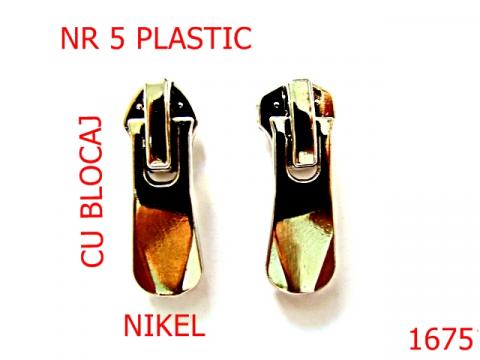 Cursor nr.5 cu blocaj pt fermoar plastic /nikel 1675 de la Metalo Plast Niculae & Co S.n.c.