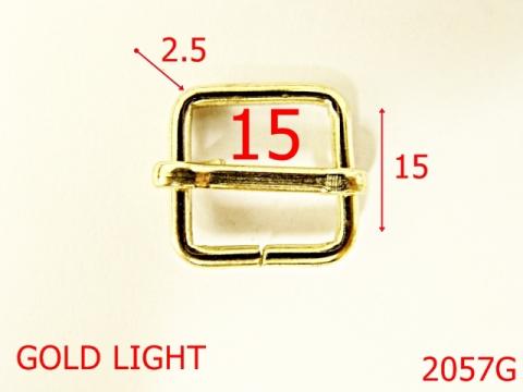 Catarama reglaj 15mm*2.5/otel/gold 2057G