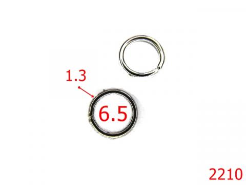 Inel O 6.5mm*1.3mm/otel/nikel 6.5 mm 1.3 nichel 4F5 2210