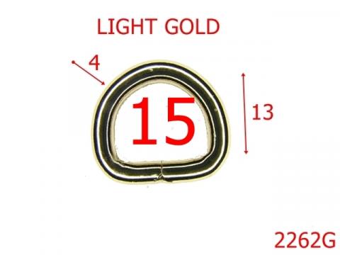 Inel 1.5 cm sarma de 4 mm /otel/gold 2262G