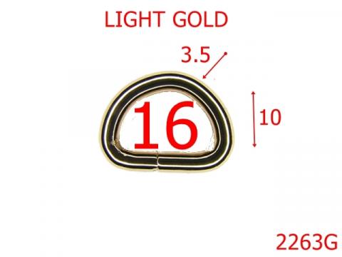 Inel 1.6 cm sarma de 3.5 mm /otel/gold 2263G