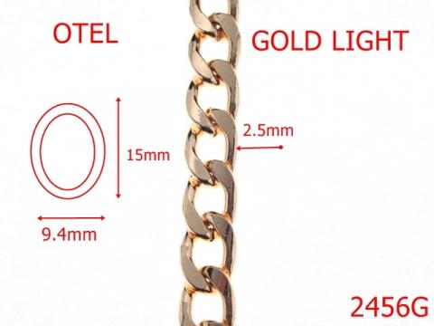 Lant otel gold light 9.4mmx2.5mm 9.4 mm 2.5 gold 2456G