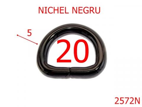 Inel 20 mm 5 nichel negru 3D4 3F8 1C3 2572N