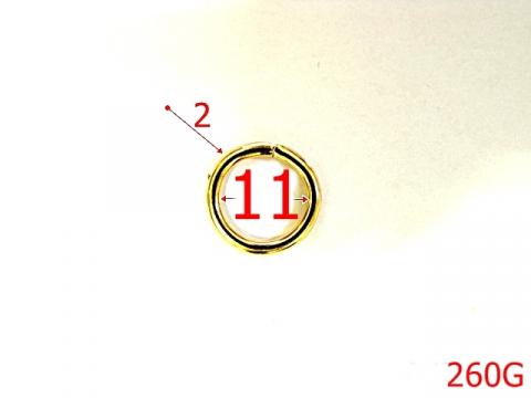 Inel 1 cm gold 11 mm 2 gold T8 260G