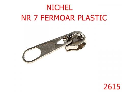 Cursor fermoar plastic Nr.7 nichel 2G4 2615