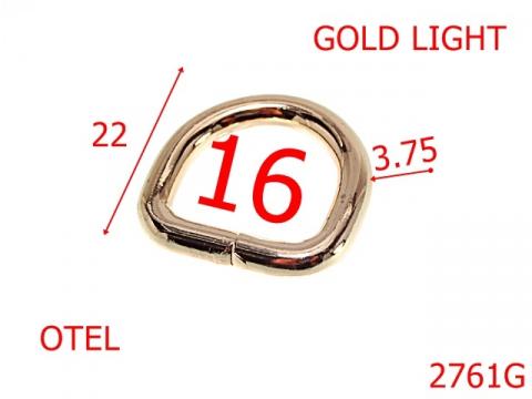 Inel D 16 mm 3.75 gold light 3A5 2761G