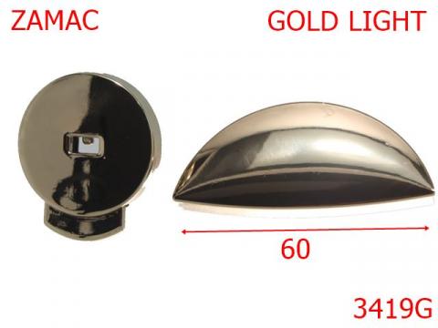 Inchizatoare ovala 60 mm gold light 14B13 4B13 3419G de la Metalo Plast Niculae & Co S.n.c.