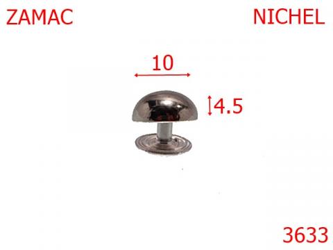 Bumb semisferic 10 mm nichel 14C17/9D7 3633