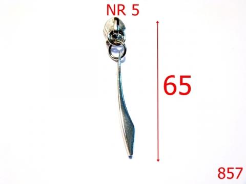 Cursor fermoar plastic nr 5 mm nichel 857 de la Metalo Plast Niculae & Co S.n.c.
