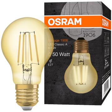 Bec LED vintage (decorativ) Osram 1906 A, E27, 6.5W (55W) de la Etoc Online