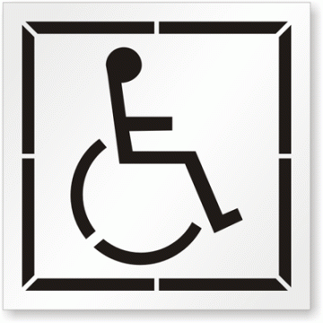 Sablon pentru asfalt si beton persoane cu handicap de la Prevenirea Pentru Siguranta Ta G.i. Srl